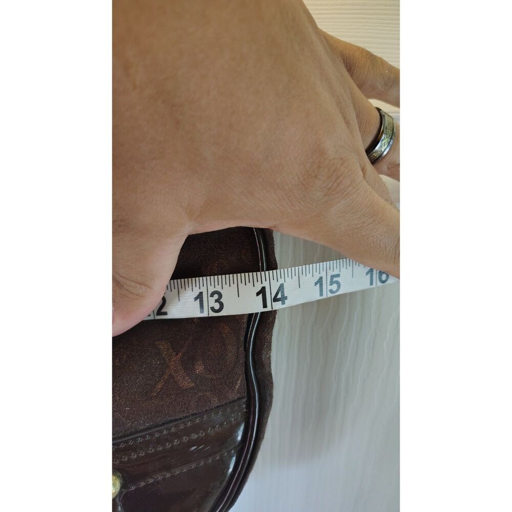 Vintage Y2K XOXO Monogram Hobo Shoulder Bag – Distressed Metallic Bronze Brown - Picture 10 of 10